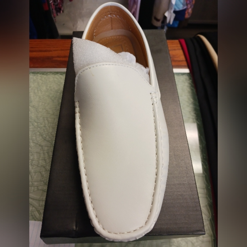 Men's White Loafers